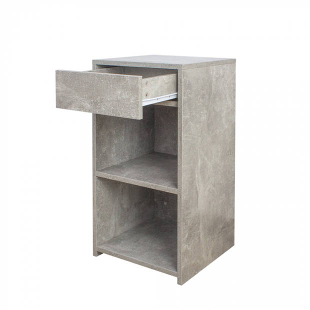 Nachtkastje - halkastje - 65 cm hoog - grijs beton kleurig