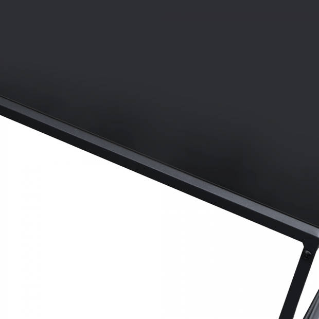 Bureau Stoer - laptoptafel - computertafel - sidetable - industrieel design - 100 cm breed - zwart