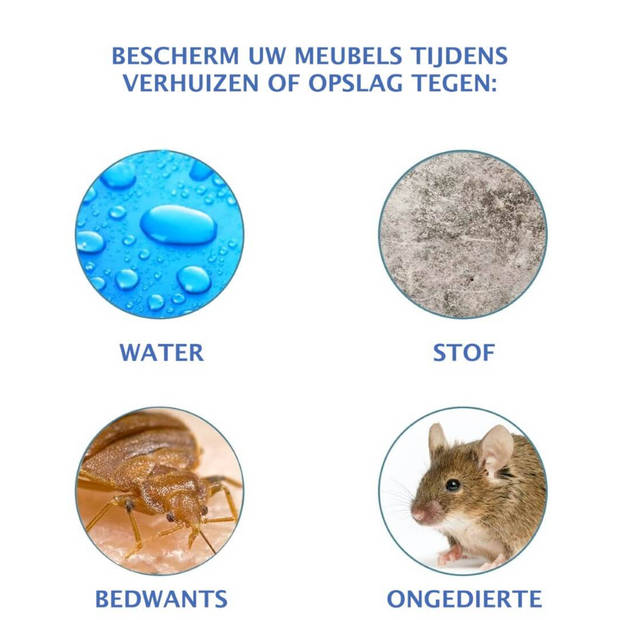 Stevige Meubel Hoes - Stoel Beschermhoes Tijdens Verhuizen en Opslag - Verhuishoes - Waterproof - 158x130cm