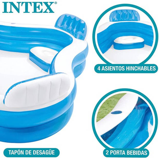 Intex - Zwembad - Lounge Pool voor de hele familie - Gezinszwembad