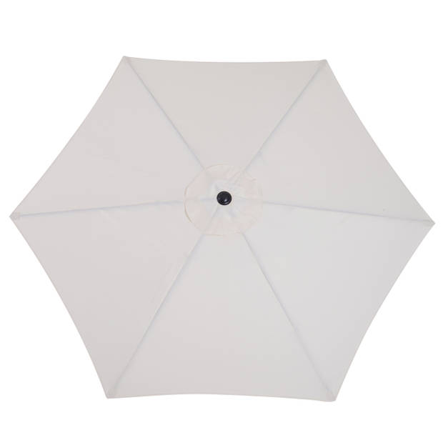 Zonnescherm - Parasol - Balkon Parasol - Met handslinger - Knikbaar - 270 cm - Creme