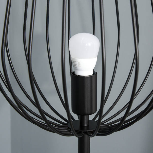Vloerlamp - Vintage - Staande lamp - Industrieel - E27 - 159 cm - Zwart