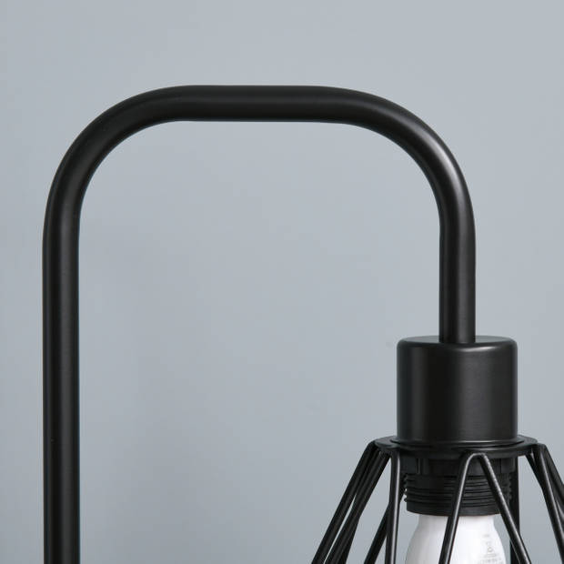 Vloerlamp industrieel - lampen - staande lamp - stalamp - modern - marmer / zwart Ø25 x 152H cm