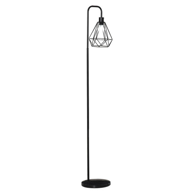 Vloerlamp industrieel - lampen - staande lamp - stalamp - modern - marmer / zwart Ø25 x 152H cm