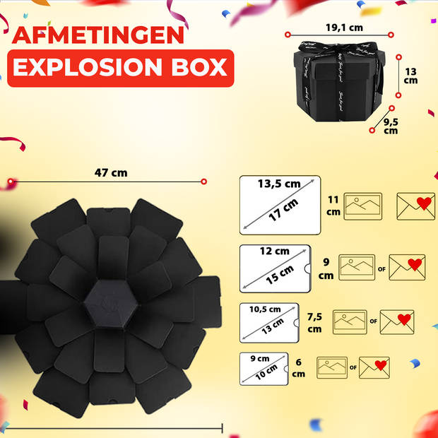 AWEMOZ Explosion Box - Foto box - Mystery Box - Unieke Geschenkdoos - Explosie box - Foto Doos - Knutselen - Cadeau