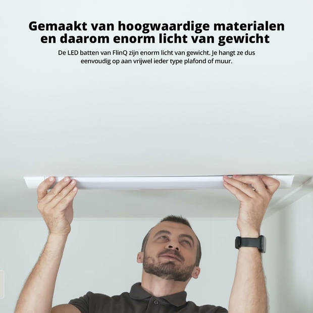 FlinQ LED Batten 6500K - 120 cm - Duurzaam - 50000 branduren - 40W - Alternatieve TL-buis