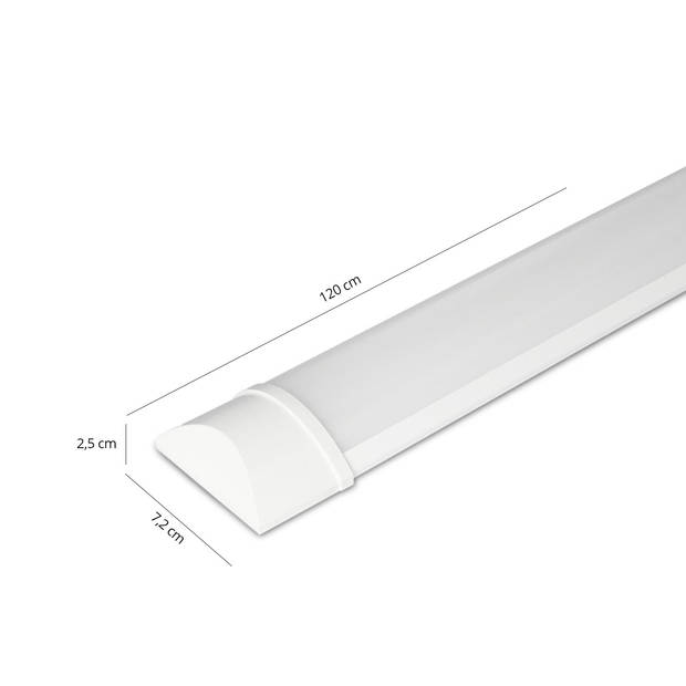 FlinQ LED Batten 6500K - 120 cm - Duurzaam - 50000 branduren - 40W - Alternatieve TL-buis