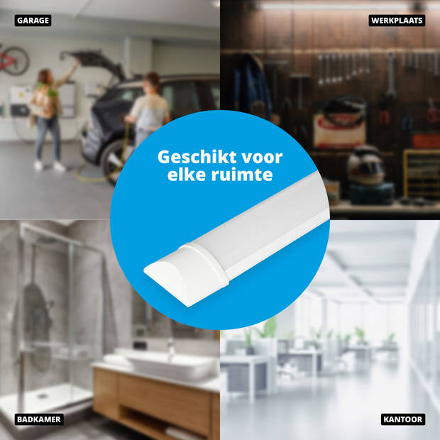 FlinQ LED Batten 6500K - 120 cm - Duurzaam - 50000 branduren - 40W - Alternatieve TL-buis