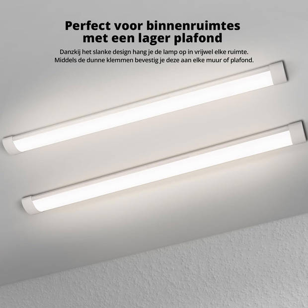 FlinQ LED Batten 6500K - 120 cm - Duurzaam - 50000 branduren - 40W - Alternatieve TL-buis