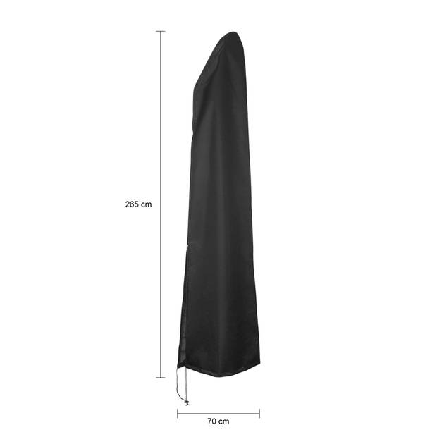 QUVIO Beschermhoes Parasol - 265 cm - Waterdicht - Zwart