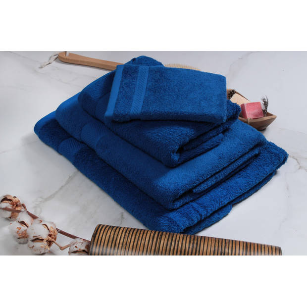 Handdoek Hotel Collectie - 12 stuks - 50x100 - klassiek blauw