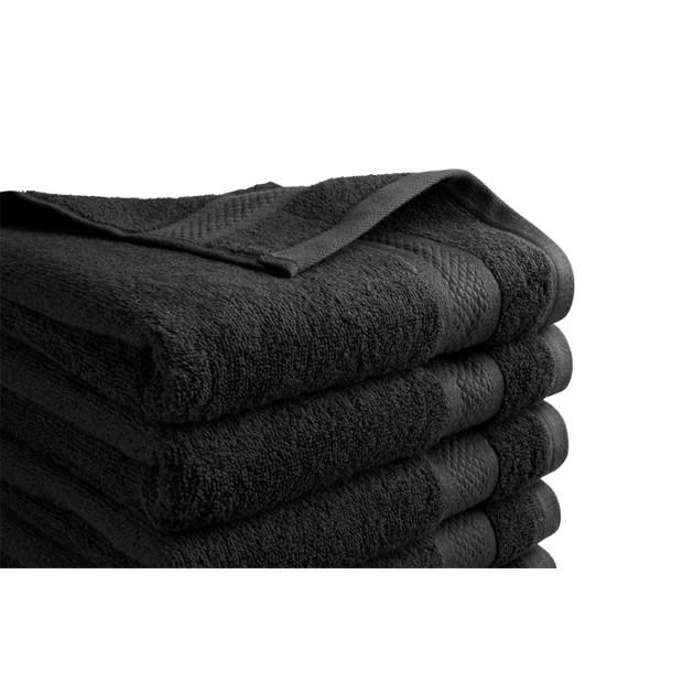 Handdoek Hotel Collectie - 6 stuks - 70x140 - zwart