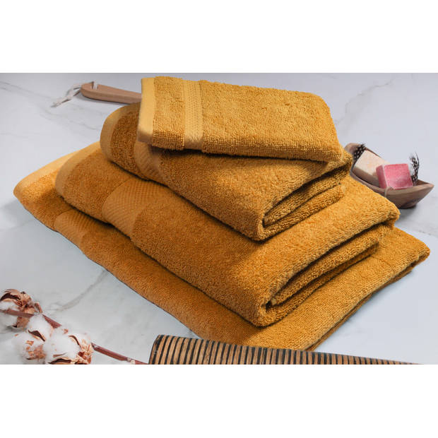 Handdoek Hotel Collectie - 12 stuks - 50x100 - oker geel