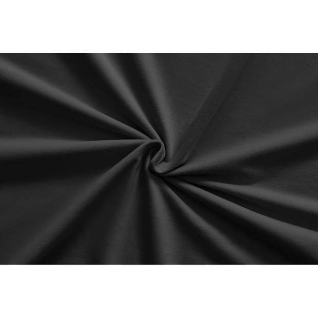 Larson - Velvet Gordijnen - 1.4m x 2.5m - Ringen - Zwart