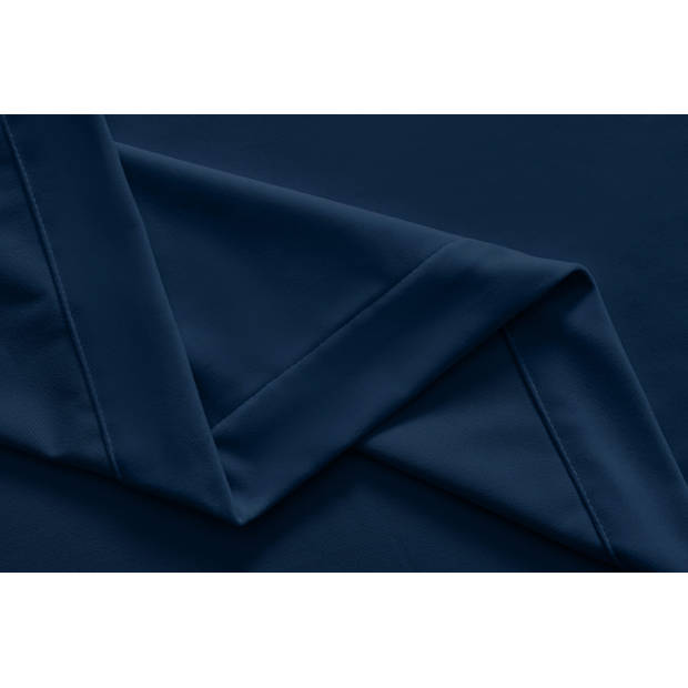 Larson - Velvet Gordijnen - 1.4m x 2.5m - Haken - Blauw