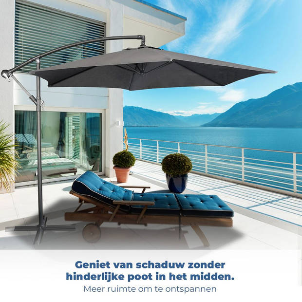 BluMill Zweefparasol Antraciet