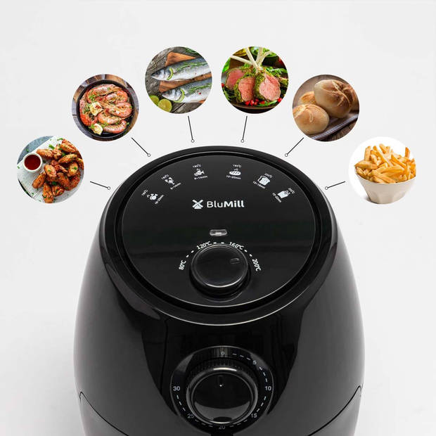 BluMill Mini Air Fryer - 2L 1000W