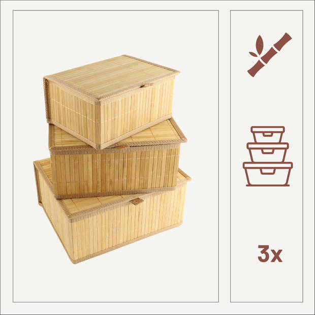 Orange85 Manden - Bamboe - Set - 3 stuks - Verschillende Maten