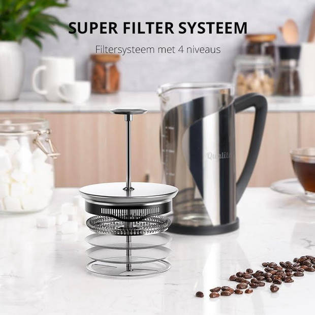 Qualitá French Press – Cafetiere – Koffiemaker – Franse Pers