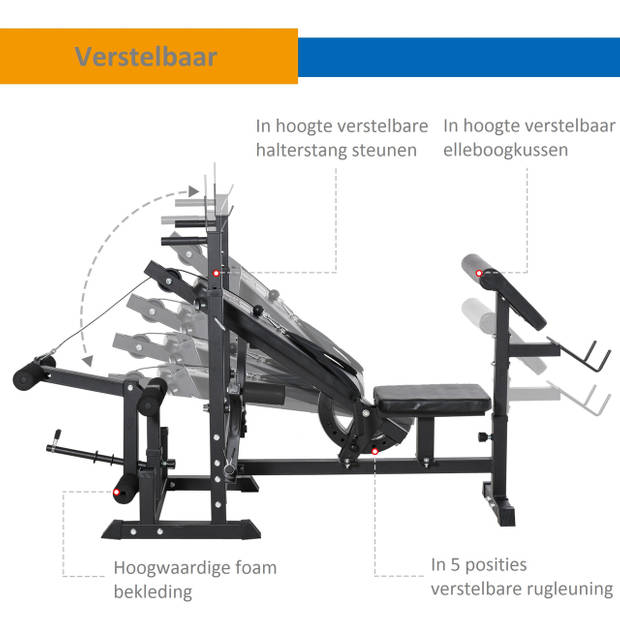 Halterbank - Fitnessbank - Trainingsbank - Fitness bank - Fitness - Multifunctioneel