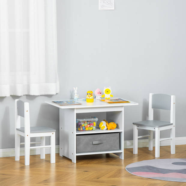 Kinderzitgroep 3-delig- Speelgoed - Kinderstoel - Speeltafel - Bureau - MDF - 71 cm x 48 cm x 49 cm
