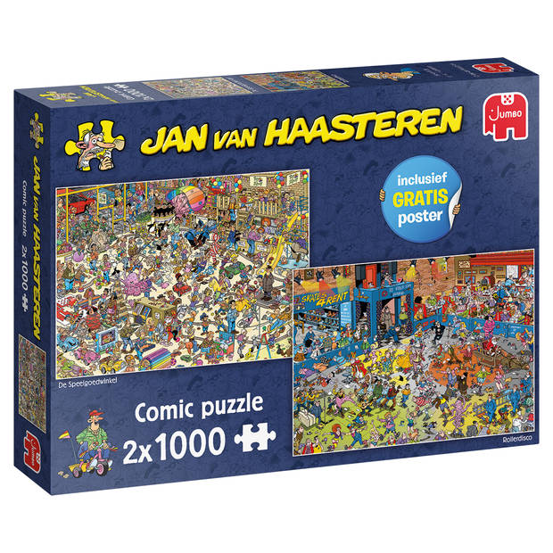 Jan van Haasteren special 2-in-1 puzzel 2x 1000 stukjes