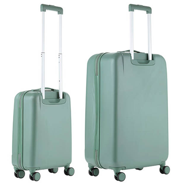 CarryOn Skyhopper Kofferset – TSA Handbagage + Reiskoffer 78cm – Dubbele wielen - Olijf