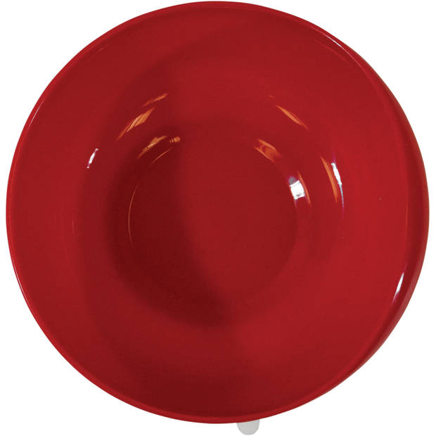 Rode kom met zuignap - diameter 13 cm