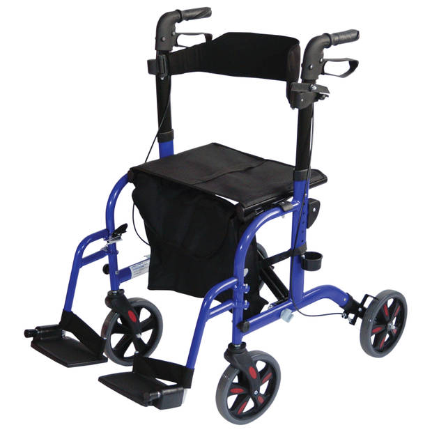 Aidapt rolstoel rollator blauw