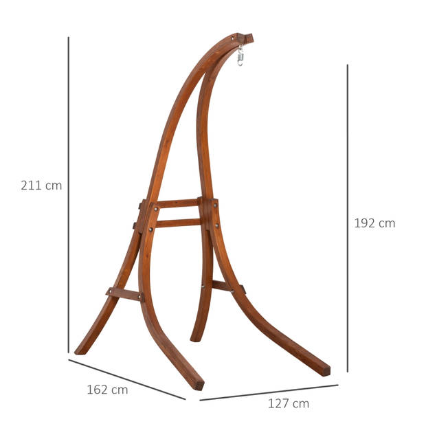 Hangstoelstandaard voor binnen en buiten - Standaard hangstoel buiten - Tuinstoelen - Larikshout - 127B x 162T x 211H cm