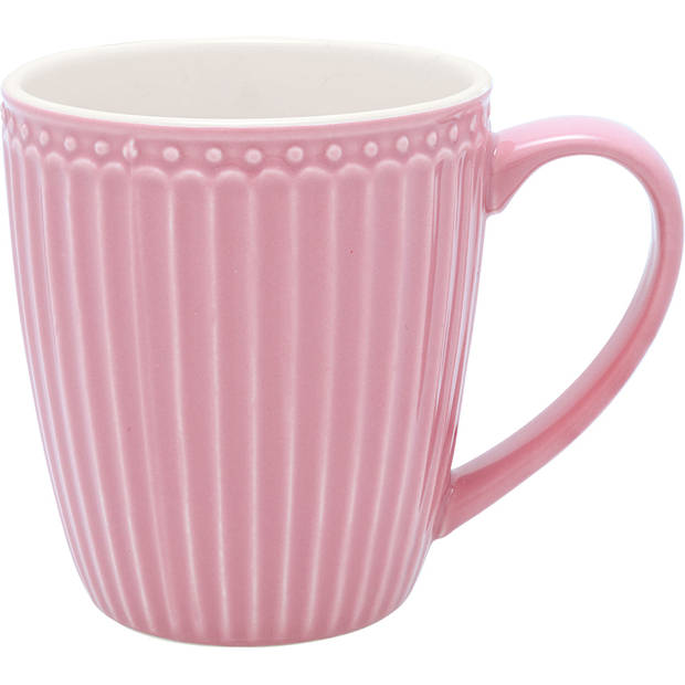 GreenGate Koffiemok Alice dusty rose 350ml - H 10cm - Ø 9cm