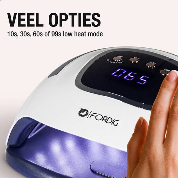 ForDig 220W Professionele Nageldroger voor Gel Nagels - Nagellak Droger met UV LED Lamp en Timer voor Gelnagels -