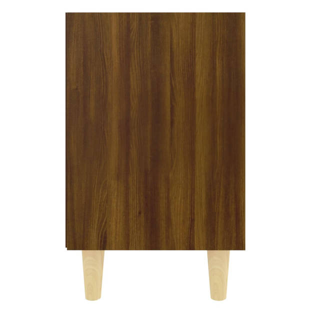 vidaXL Nachtkastje met houten poten 40x30x50 cm bruin eikenkleur