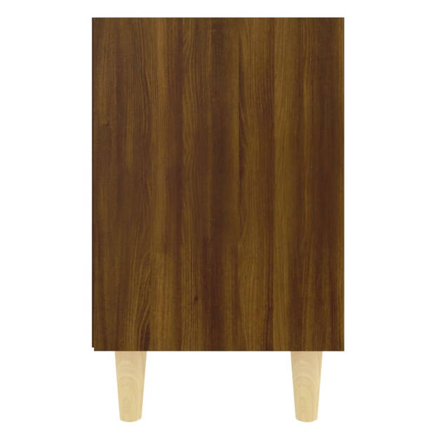 vidaXL Nachtkastjes 2 st met houten poten 40x30x50 cm bruin eikenkleur