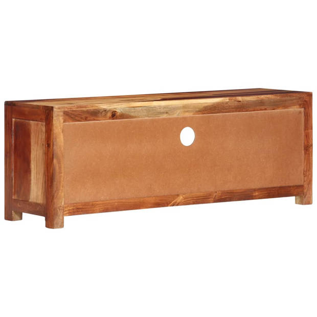 The Living Store Houten TV-meubel - Acaciahout - 110 x 30 x 40 cm - Opbergfunctie