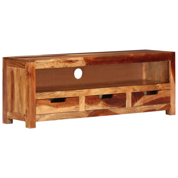 The Living Store Houten TV-meubel - Acaciahout - 110 x 30 x 40 cm - Opbergfunctie