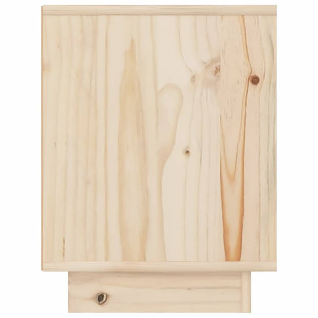 vidaXL Nachtkastjes 2 st 40x30x40 cm massief grenenhout wit