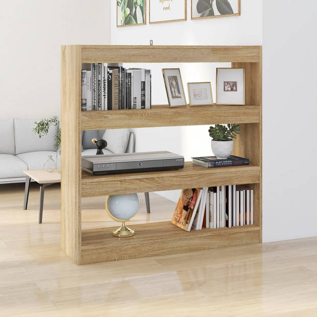 vidaXL Boekenkast/kamerscherm 100x30x103 cm sonoma eikenkleurig