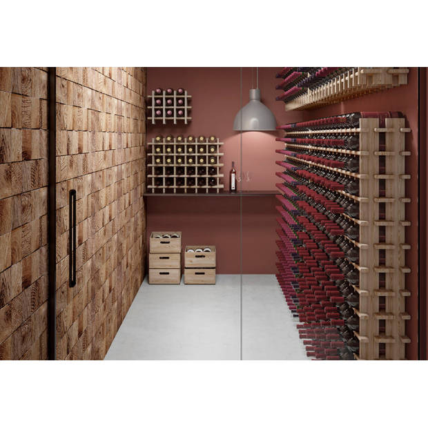 Sareva Wijnrek Rioja - uitbreidbaar - 75 x 22 x 54 cm - 24 flessen - massief grenenhout