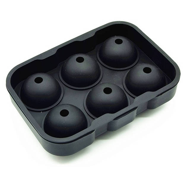 Sareva IJsblokjesvorm - 6 ronde ijsbollen - Siliconen - Easy Release - Herbruikbaar