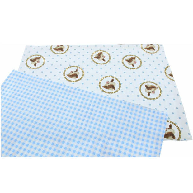 2 Placemats - Happy Cow - Roodbonte koeien - 100% Katoen - 47 x 36 cm