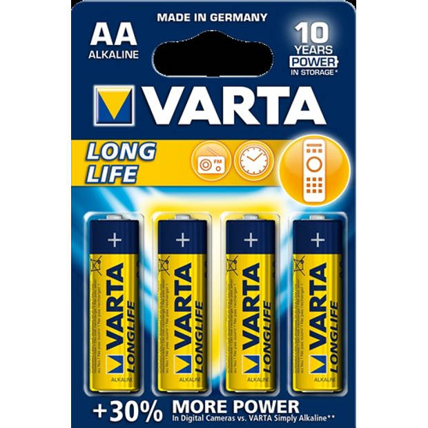 Varta Longlife Alkaline AA/LR6 blister 4