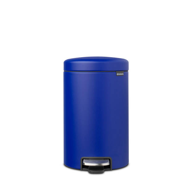 Brabantia NewIcon pedaalemmer 12 liter met kunststof binnenemmer - Mineral Powerful Blue