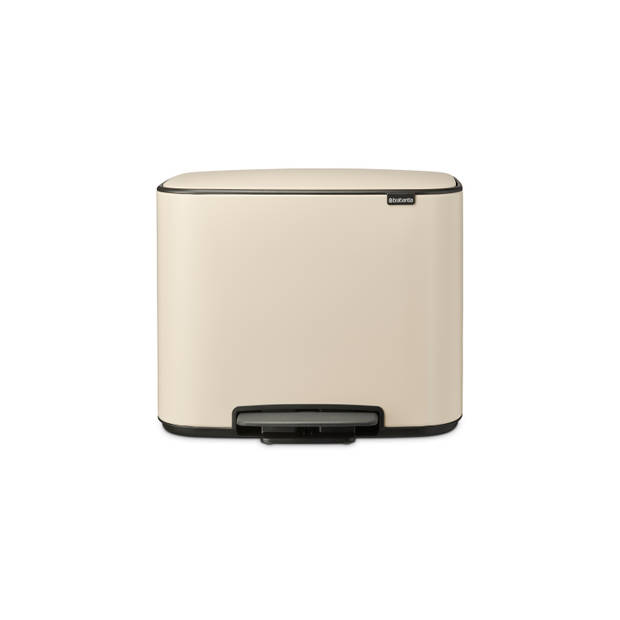 Brabantia Bo pedaalemmer 11 + 23 liter met 2 kunststof binnenemmers - Soft Beige