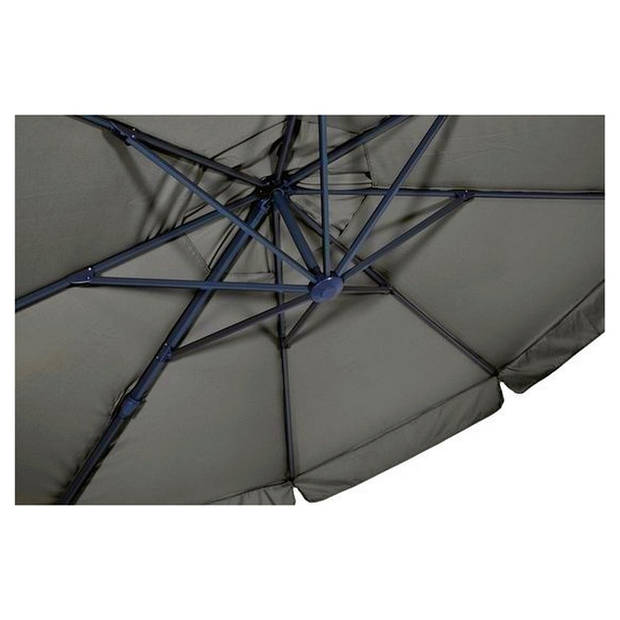 Zweefparasol Virgo Grijs Ø350 cm - inclusief zware parasolvoet