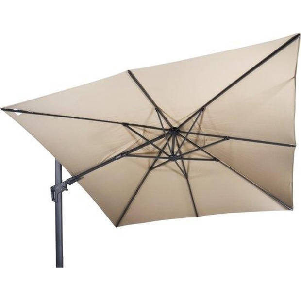 Zweefparasol VirgoFlex Ecru 300 x 300 cm - inclusief zware parasolvoet