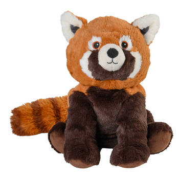 Warmies Warmte/magnetron opwarm knuffel - Rode Panda - rood/bruin - 25 cm - pittenzak - Opwarmknuffels