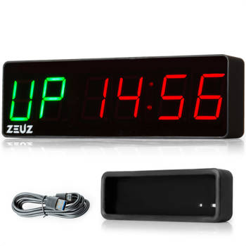 ZEUZ® Mini Crossfit, Fitness & Sport Interval Timer – Stopwatch, Countdown & Aftelklok - Tabata & HIIT Digitale Klok