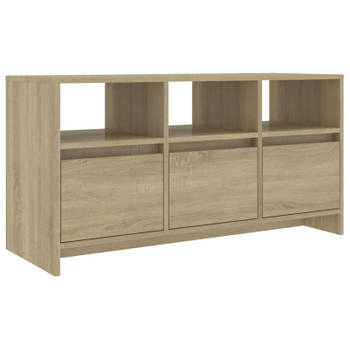 vidaXL Tv-meubel 102x37,5x52,5 cm bewerkt hout sonoma eikenkleurig