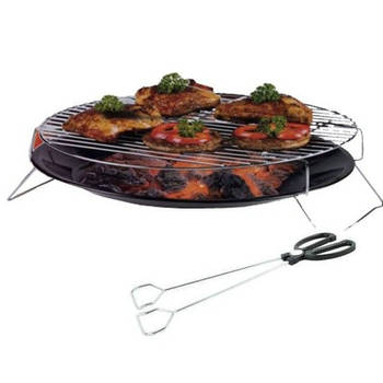 MaxxGarden Grill set - Barbecue schaal 36cm + GRATIS bbq tang 36cm